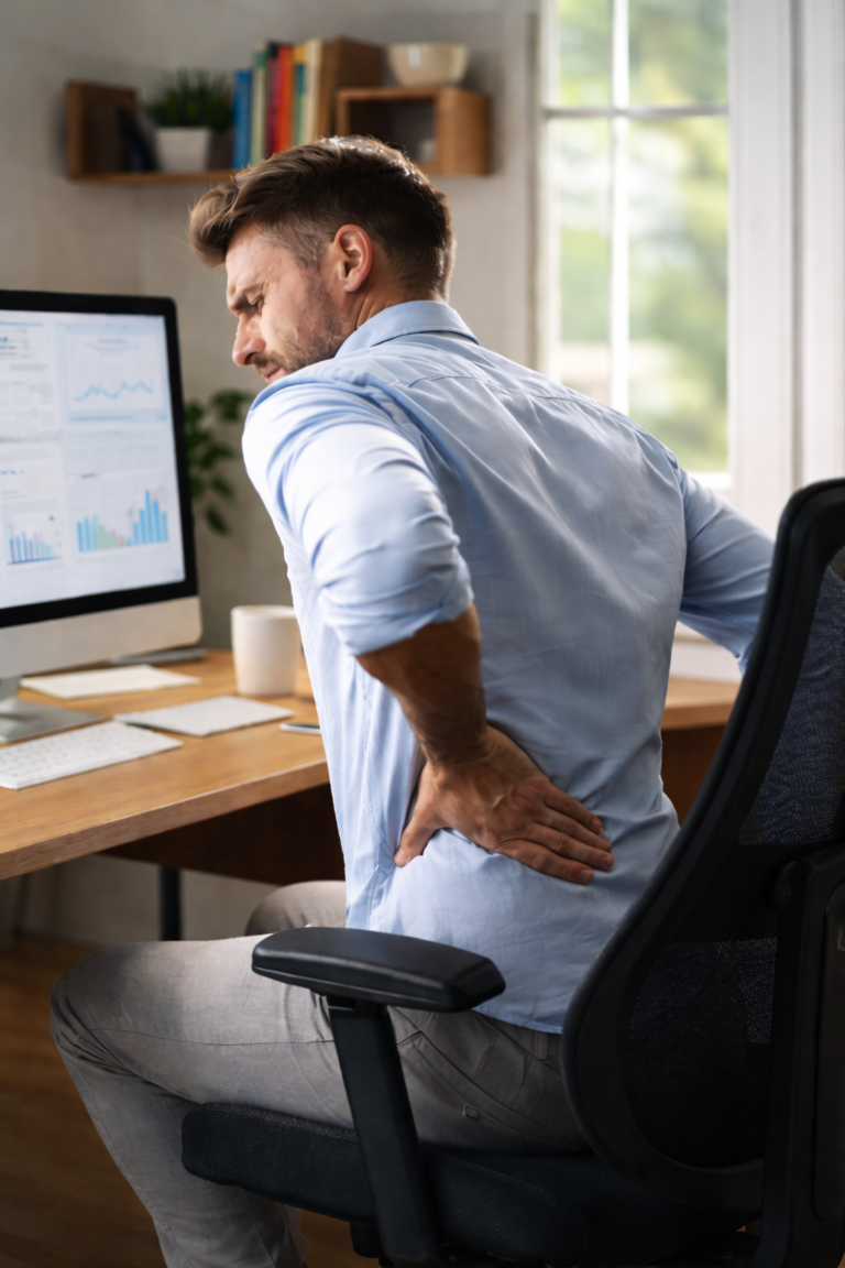 Dolor lumbar al trabajar en casa